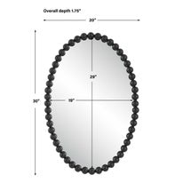 Serna Oval Mirror, Black