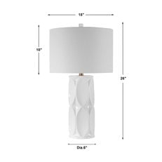 Sinclair Table Lamp, White