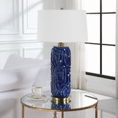 Zade Table Lamp, Blue