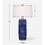 Zade Table Lamp, Blue