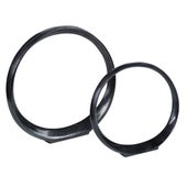 Orbits Ring Sculptures, Black Nickel, S/2