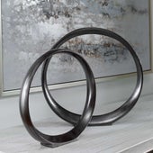 Orbits Ring Sculptures, Black Nickel, S/2