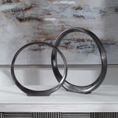 Orbits Ring Sculptures, Black Nickel, S/2