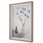 Blue Flowers In Vase Framed Print