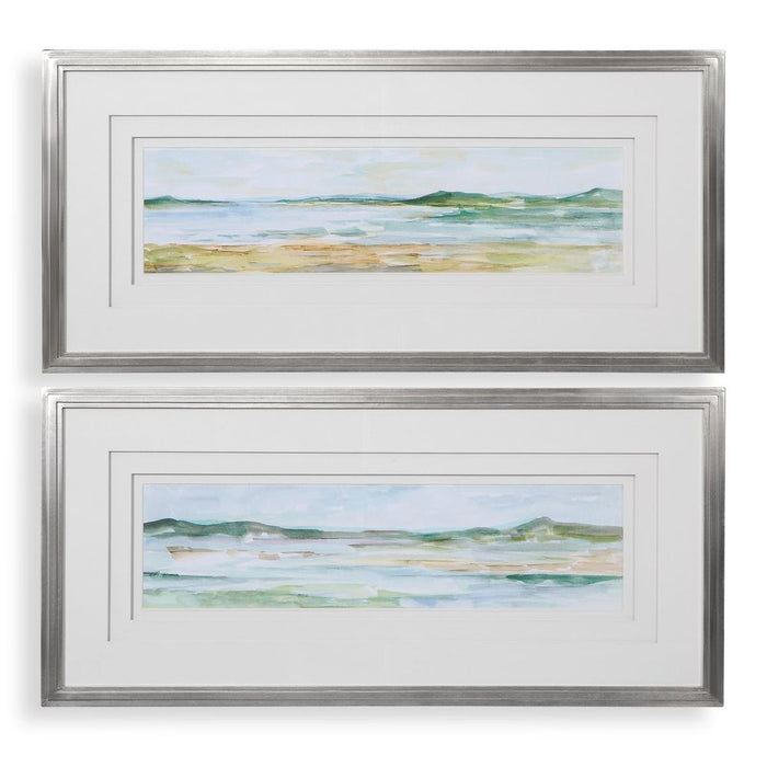 Panoramic Seascape Framed Prints, S/2