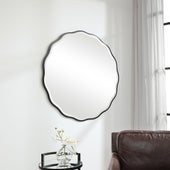 Aneta Round Mirror, Black