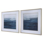 Rising Blue Framed Prints, S/2