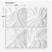 Snowdrift Wall Decor, S/4