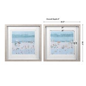 Sea Glass Sandbar Framed Prints, S/2