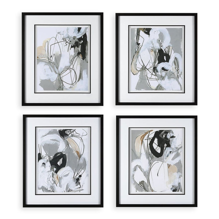 Tangled Threads Framed Prints, S/4