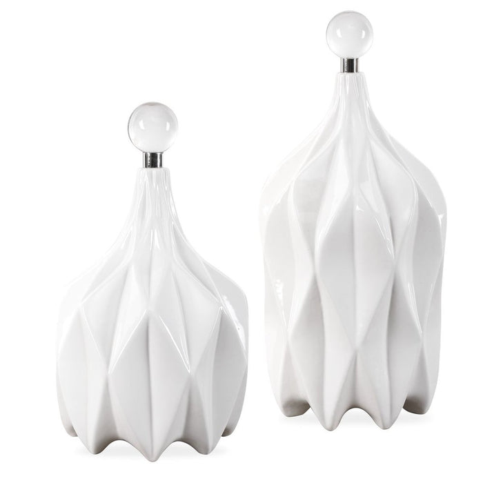 Klara Bottles, White, S/2