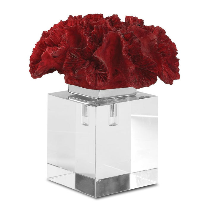 Red Coral Cluster Sculpture