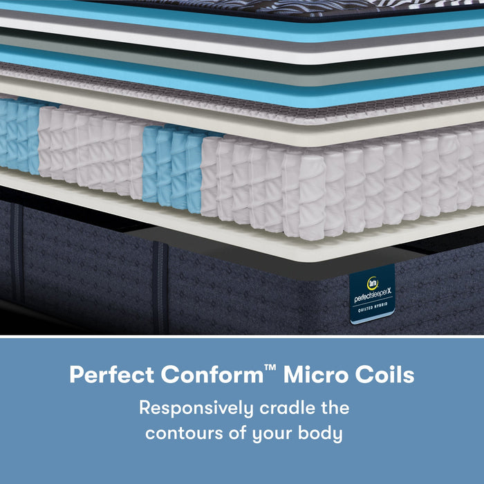 Serta Perfect Sleeper X Quilted Hybrid Mattress Serta Perfect Sleeper X Quilted Hybrid Mattress - Level Two Plush Pillow Top / Cal King
