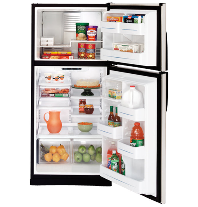 GE® 18.6 Cu. Ft. CleanSteel™ Top-Freezer Refrigerator