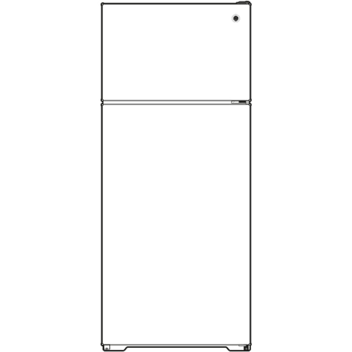 GE® ENERGY STAR® 15.5 Cu. Ft. Recessed Handle Top-Freezer Refrigerator