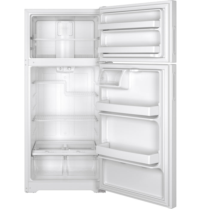 GE® ENERGY STAR® 15.5 Cu. Ft. Recessed Handle Top-Freezer Refrigerator