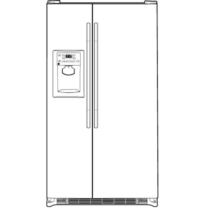 GE® Counter-Depth 22.1 Cu. Ft. Side-By-Side Refrigerator with Dispenser