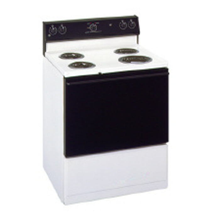 GE® 30" Free-Standing QuickClean™ Electric Range with Calrod™ Heating Elements, QuickSet I Controls, Self-Clean Oven, Black Oven Door
