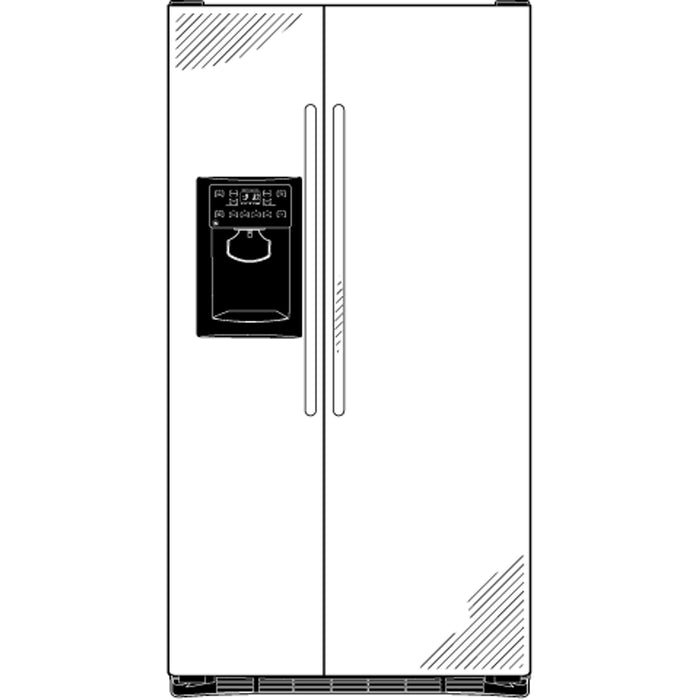 GE® Counter-Depth 22.7 Cu. Ft. Stainless Side-By-Side Refrigerator with Dispenser