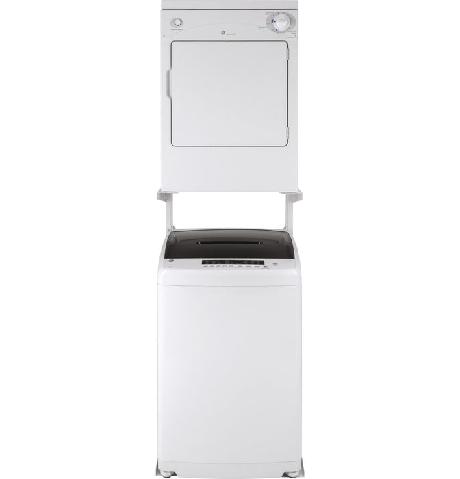 GE® Space-Saving 2.8 cu. ft. Capacity Stationary Washer with Stainless Steel Basket