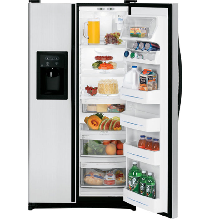 GE® ENERGY STAR® 23.1 Cu. Ft. CleanSteel™ Side-By-Side Refrigerator with Dispenser