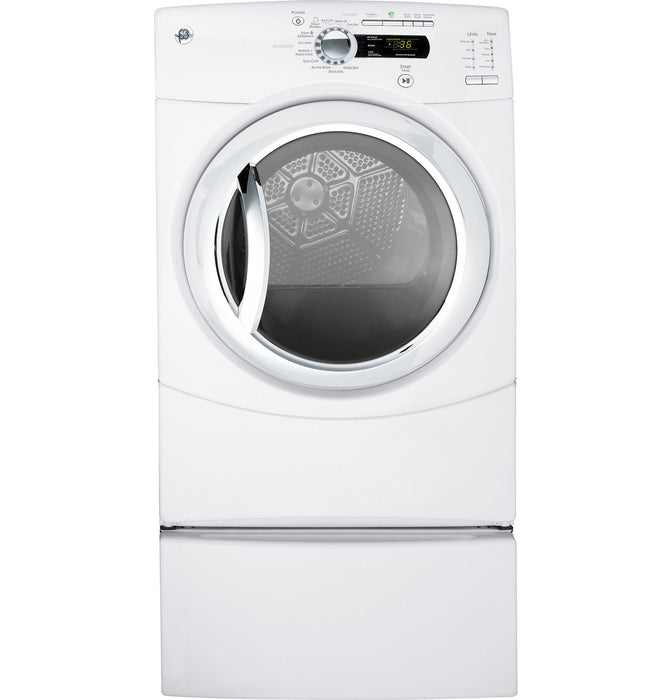 GE® 7.5 cu. ft. stainless steel capacity frontload dryer with Steam