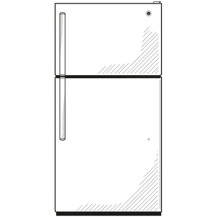 GE® ENERGY STAR® 17.5 Cu. Ft. Top-Freezer Refrigerator