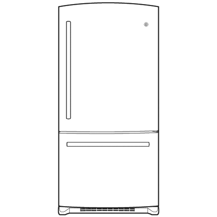 GE® ENERGY STAR® 23.1 Cu. Ft. Bottom Freezer Refrigerator