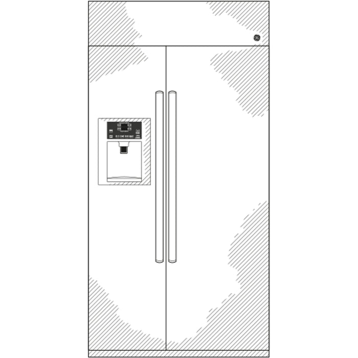 GE Profile™ Series 48" Built-In Stainless Side-by-Side Refrigerator