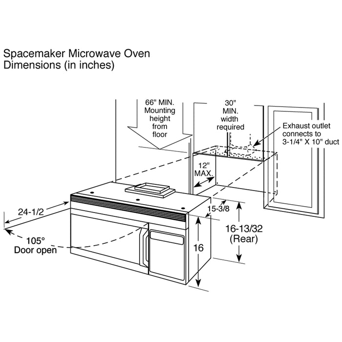 GE Profile Spacemaker® Convection/Microwave Oven