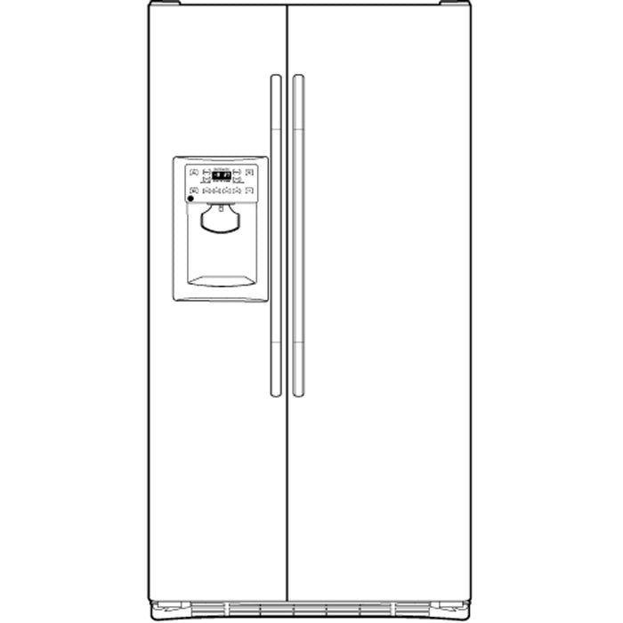 GE® Counter-depth 22.7 Cu. Ft. Side-By-Side Refrigerator with Dispenser