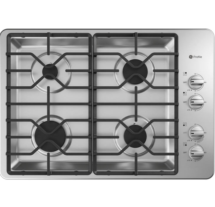 GE Profile™ 30" Built-In Gas Cooktop with Dishwasher-Safe Grates