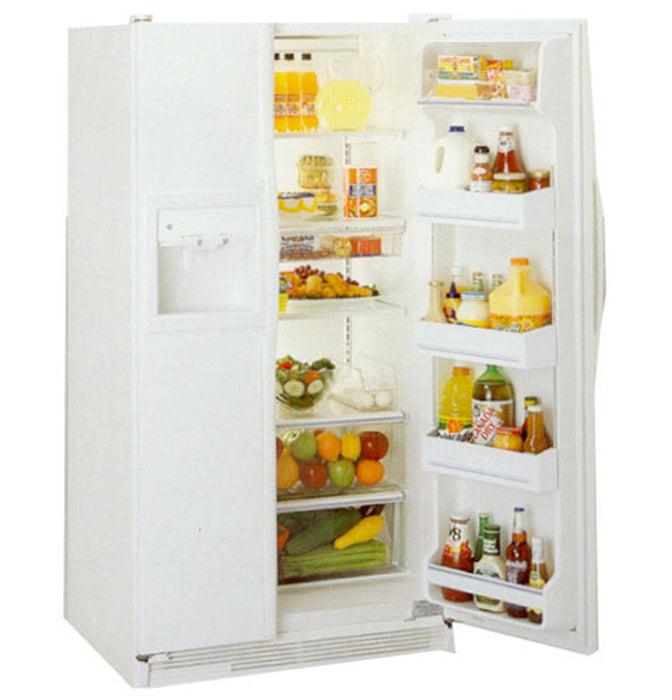 GE® Side-by-Side, No Frost, 700 Liters (Freezer 247 Liters), Light Touch Dispenser. White Color Model