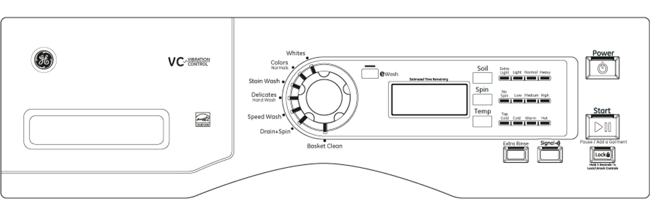 GE® ENERGY STAR® 3.6 DOE Cu. Ft. Capacity Frontload Washer with Stainless Steel Basket