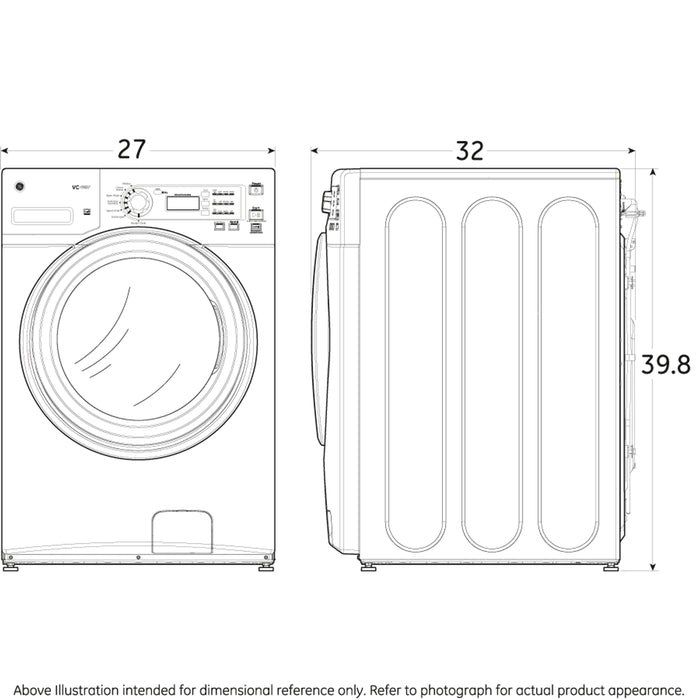 GE® ENERGY STAR® 3.6 DOE Cu. Ft. Capacity Frontload Washer with Stainless Steel Basket