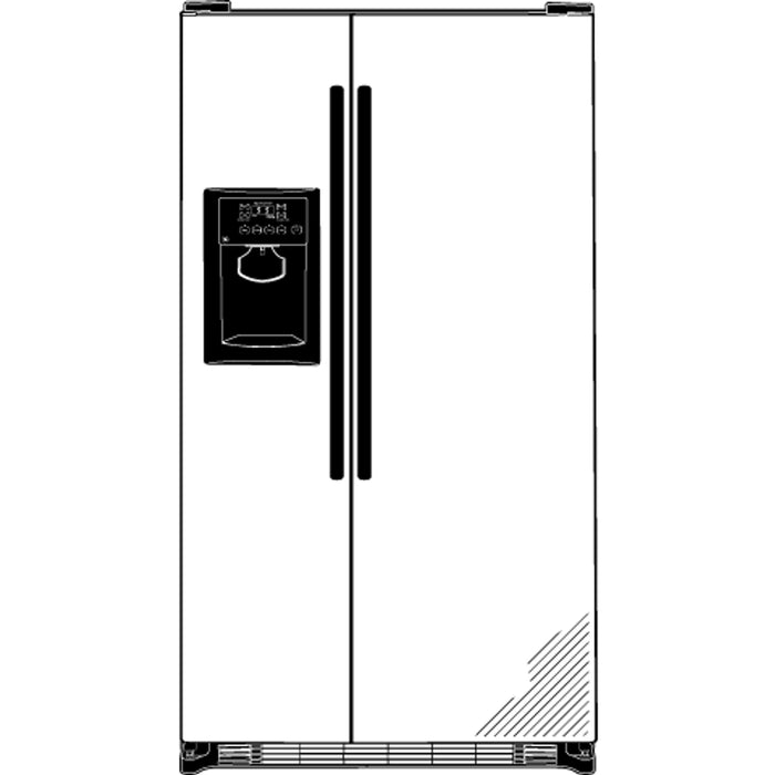 GE® ENERGY STAR® 22.0 Cu. Ft. Side-By-Side Refrigerator with Dispenser