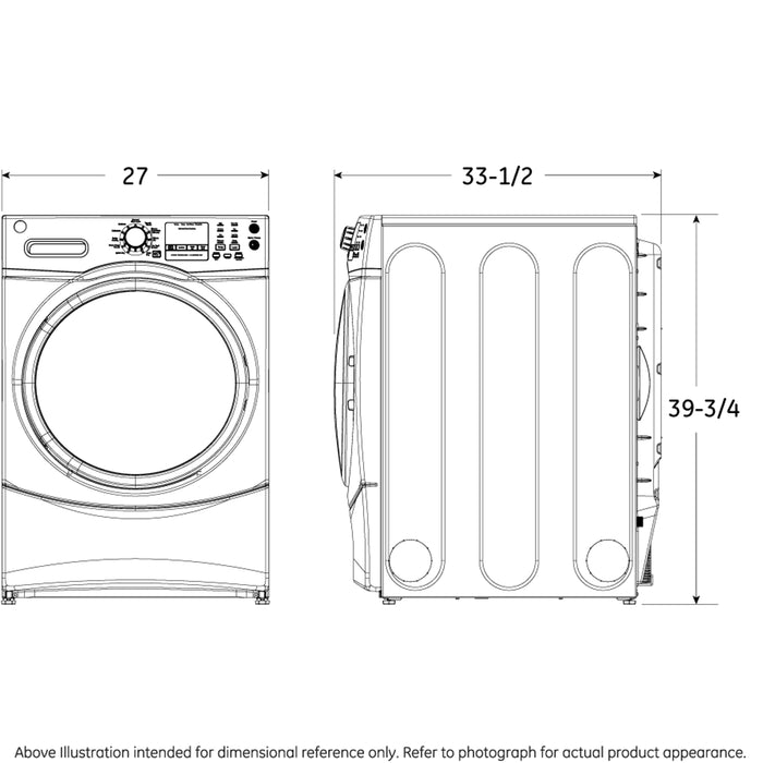 GE® ENERGY STAR® 4.5 DOE Cu. Ft. Capacity Frontload Washer with steam