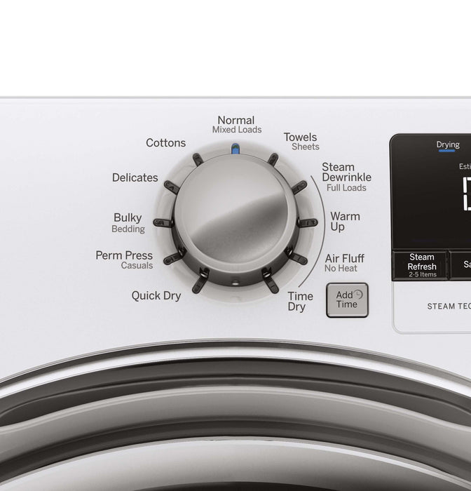 GE® 7.5 cu. ft. capacity frontload dryer with steam