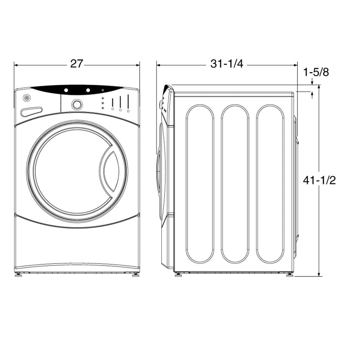 GE® ENERGY STAR® 3.5 DOE Cu. Ft. Capacity Frontload Washer with Stainless Steel Basket