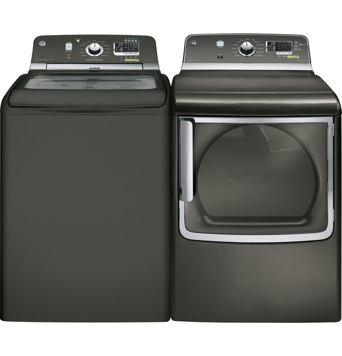 GE® 7.8 cu. ft. capacity electric dryer with stainless steel drum and steam