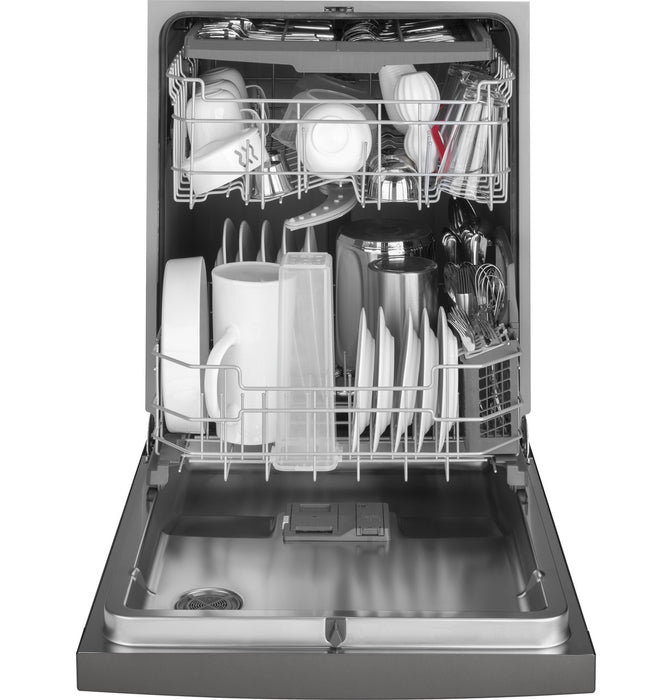 GE® Front Control with Stainless Interior Door Dishwasher with Sanitize Cycle & Dry Boost