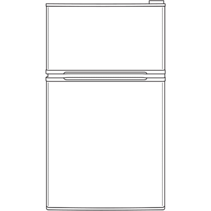 GE® Double-Door Compact Refrigerator