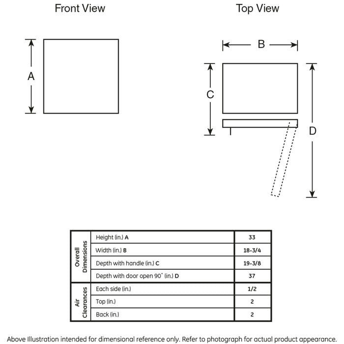 GE® Double-Door Compact Refrigerator