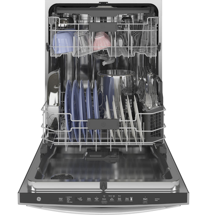 GE® ENERGY STAR® Top Control with Stainless Steel Interior Dishwasher with Sanitize Cycle & Dry Boost with Fan Assist