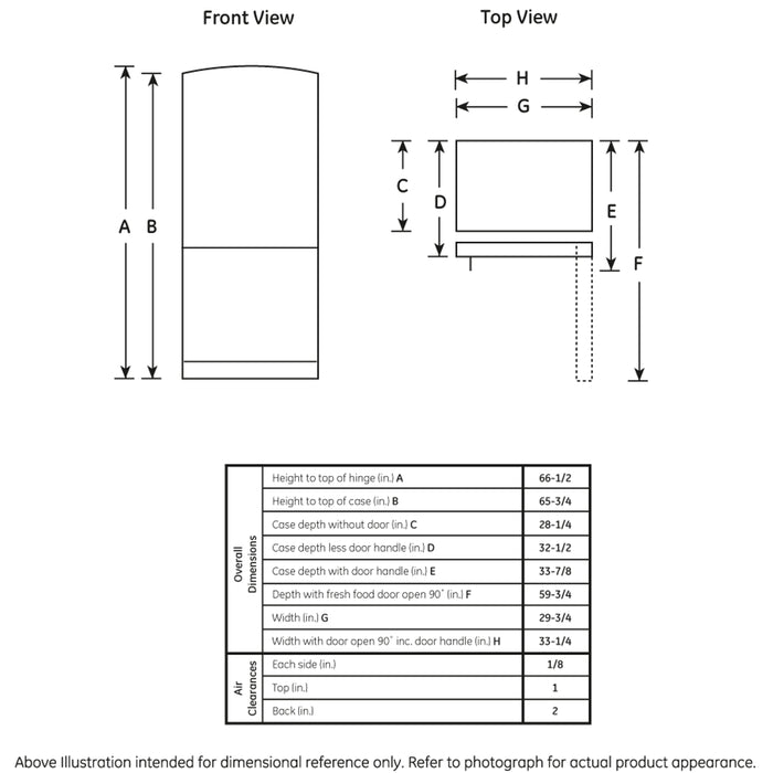 GE® ENERGY STAR® 20.3 Cu. Ft. Bottom Freezer Refrigerator