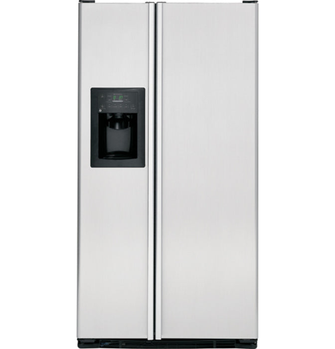 GE® Counter-Depth 21.1 Cu. Ft. CleanSteel™ Side-By-Side Refrigerator with Dispenser