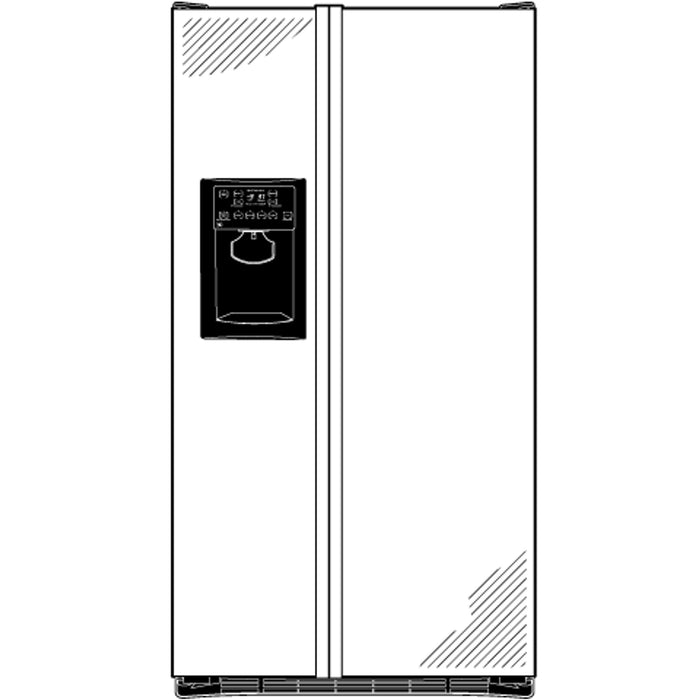 GE® Counter-Depth 21.1 Cu. Ft. CleanSteel™ Side-By-Side Refrigerator with Dispenser