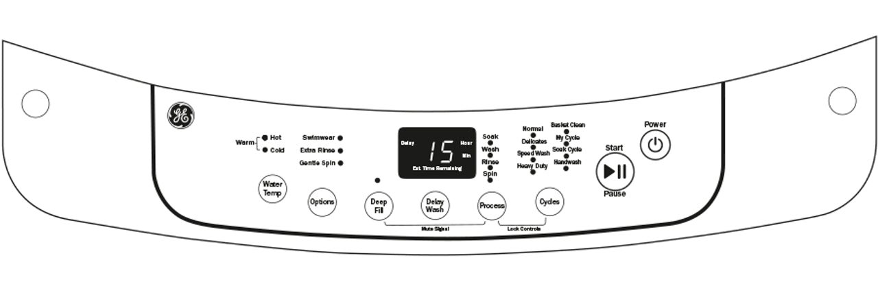 GE® Space-Saving 2.6 DOE cu. ft. Capacity Stationary Washer with Stainless Steel Basket