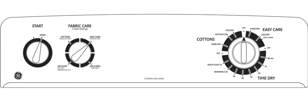 GE® 6.0 cu. ft. capacity DuraDrum™ gas dryer