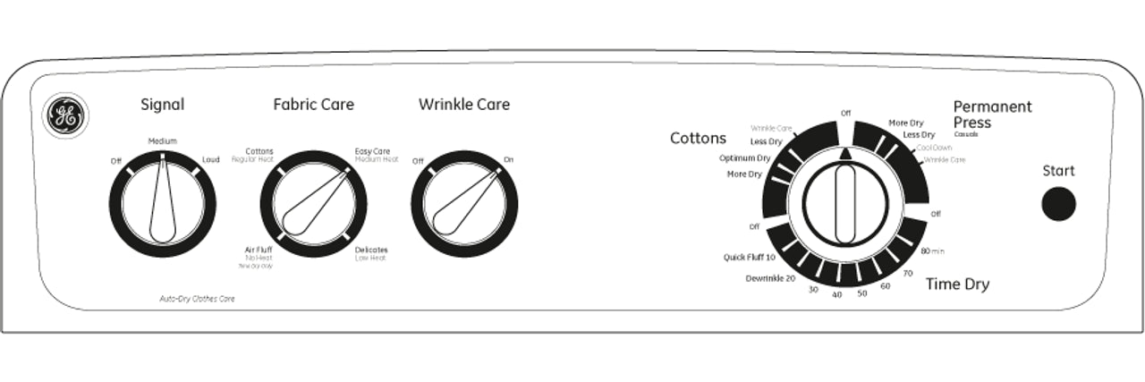 GE® 7.0 cu. ft. capacity Dura Drum electric dryer